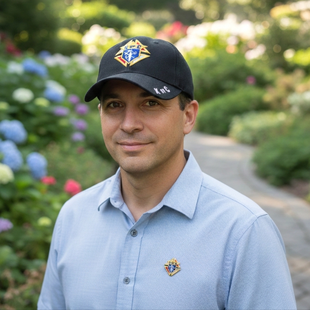 Knights of Columbus K of C Embroidered Baseball Cap Hat Black Adjustable Cap Kin